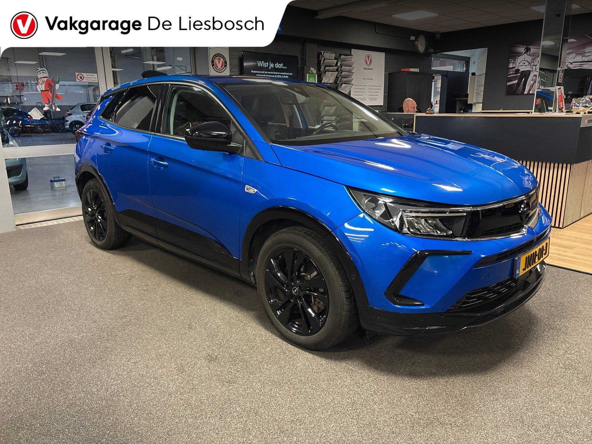 Opel GRANDLAND 1.6 Turbo Plug-In Hybrid GS Line / 225pk / st, Auto's, 4 cilinders, Blauw, Alcantara, Bedrijf