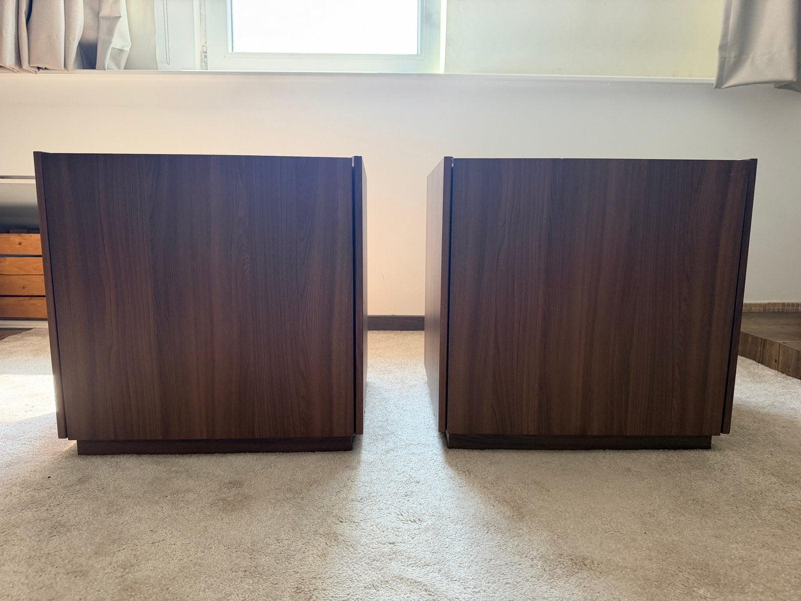 Nachtkastjes met lades - Set van 2, Ophalen, Gebruikt, Minder dan 45 cm, 55 tot 70 cm