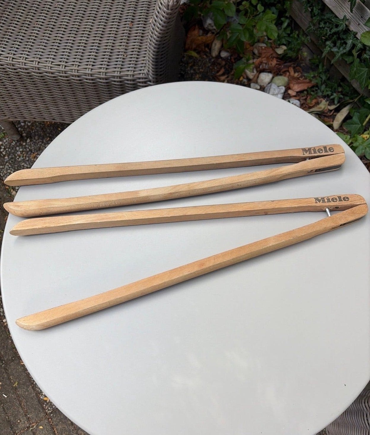 Vintage Miele houten tangen, Ophalen