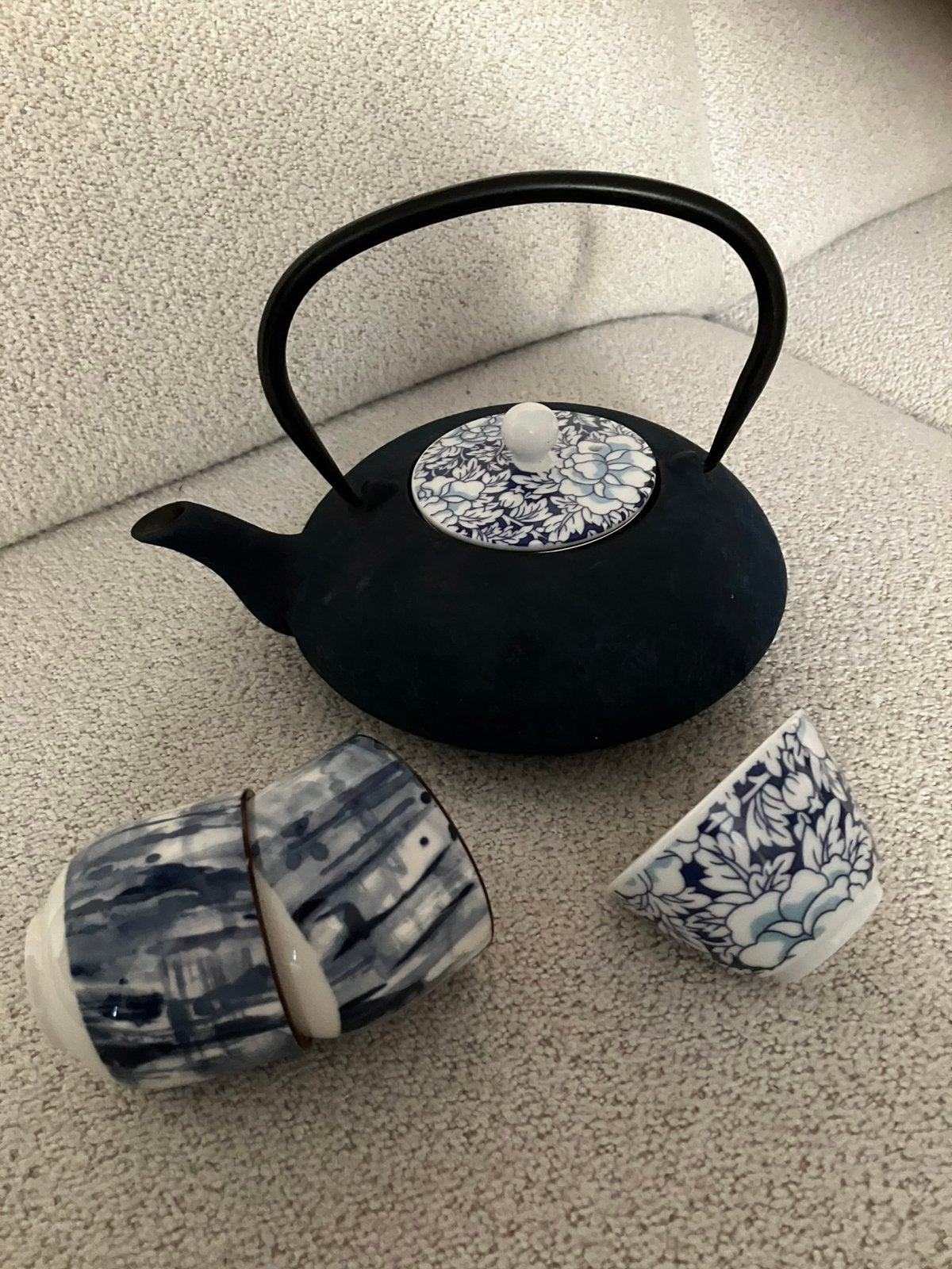 Chinese theepot en drie kommetjes, Ophalen, Gebruikt, Overige typen, Overige materialen