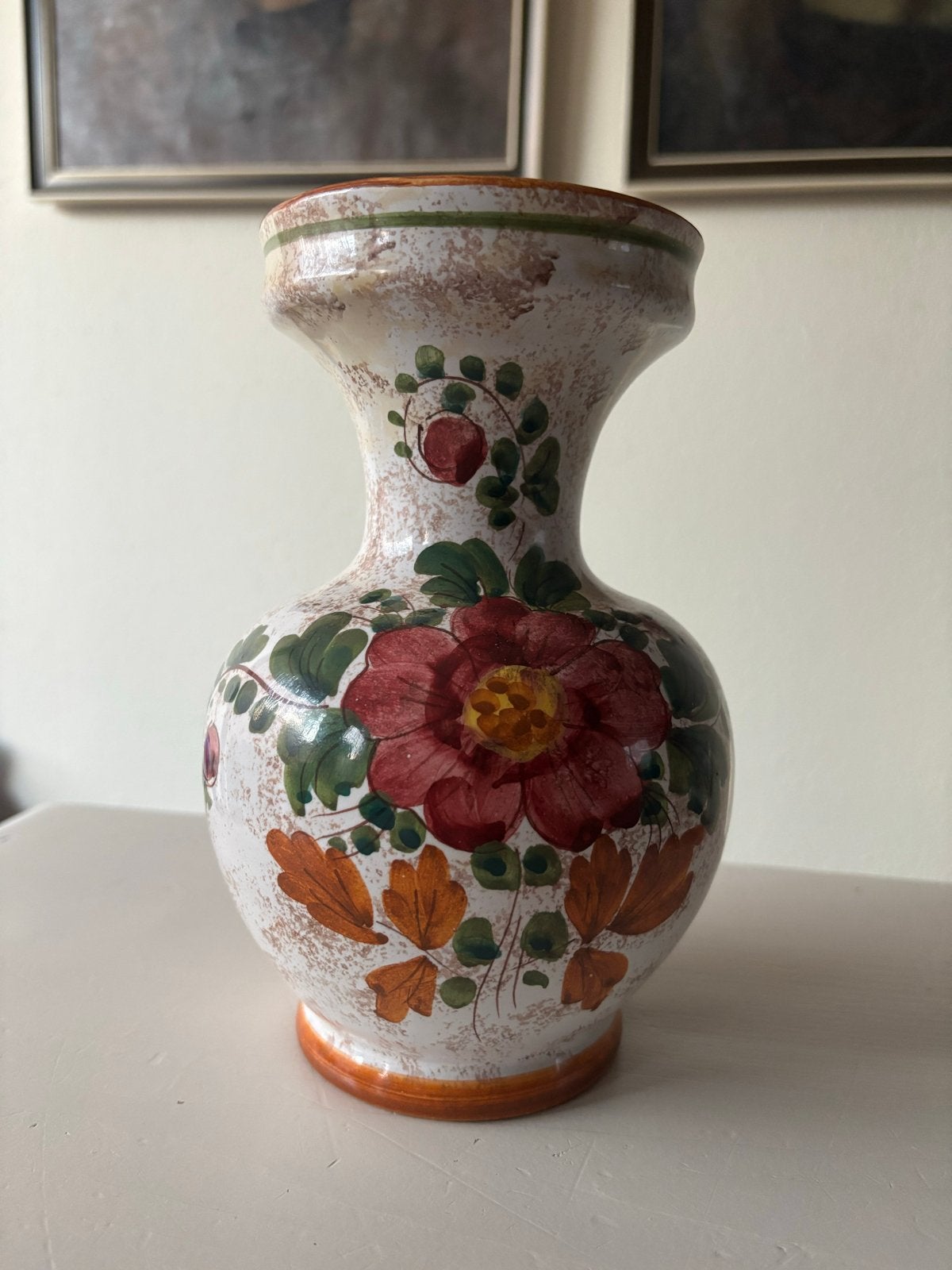 Vintage Santucci Deruta Vaasje - Handgeschilderd, Ophalen of Verzenden