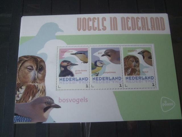 Nederland velletje vogels, Bosvogels, Verzenden, Dier of Natuur