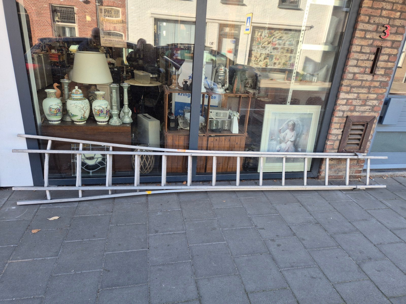 altrex dubbel uitschuifbare ladder, Ophalen, Onbekend, Onbekend, Onbekend
