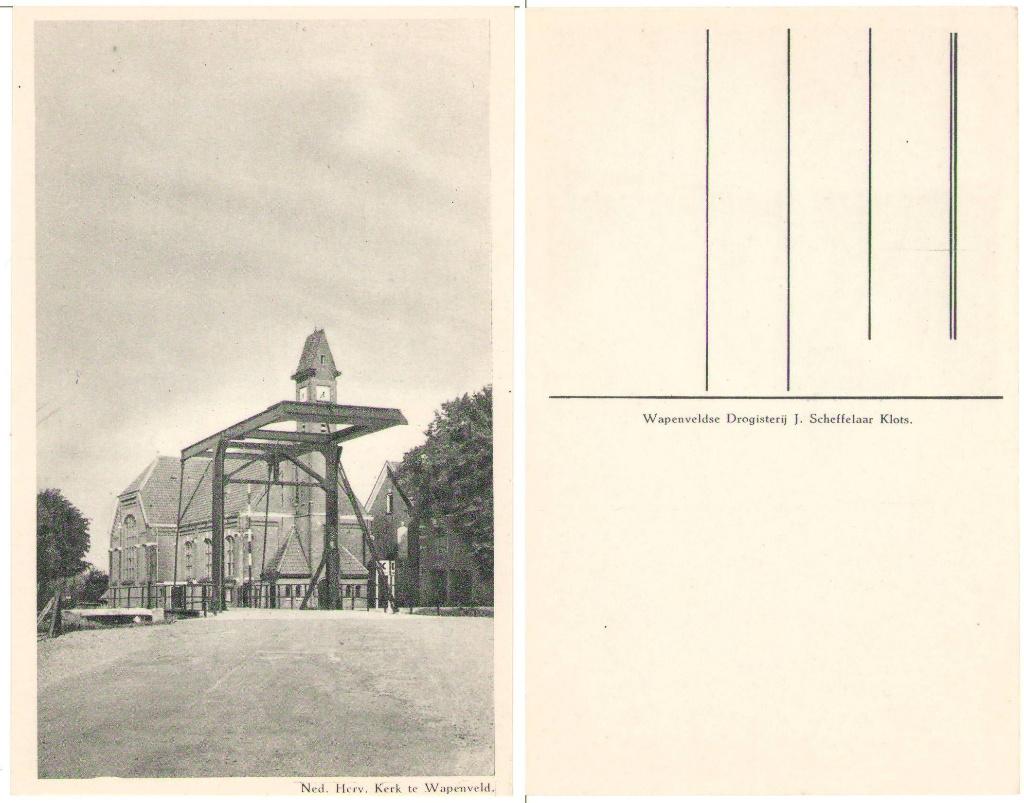 Ansichtkaart Wapenveld Nederlands Hervormde Kerk, Ophalen, 1940 tot 1960, Ongelopen, Gelderland