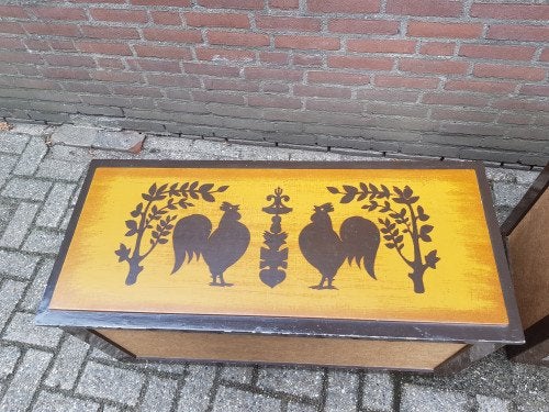dekenkisten vintage met afbeelding 2x, Huis en Inrichting, Woonaccessoires | Overige, Ophalen of Verzenden, 'T Olde Gre-j, Info@toldegrej.nl