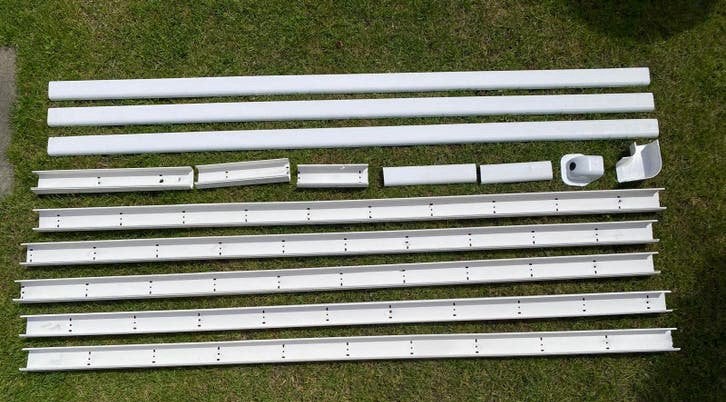Witte airco PVC goot, Ophalen, Gebruikt