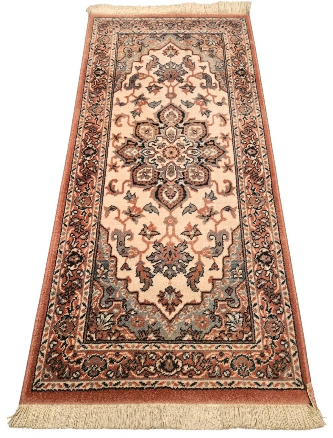 Vintage oosters wol Royal Khabir vloerkleed Pink 64x134cm, 100 tot 150 cm, Www.hypepopup.nl, Zo goed als nieuw, Klassiek Perzisch vintage oosters hype