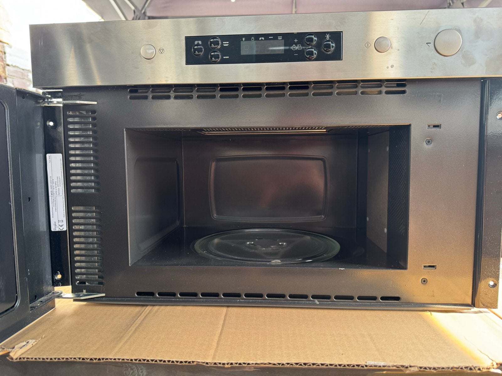 Whirlpool AMW 493/IX Inbouw Combimagnetron, Ophalen, Combimagnetron, Gebruikt, Minder dan 45 cm