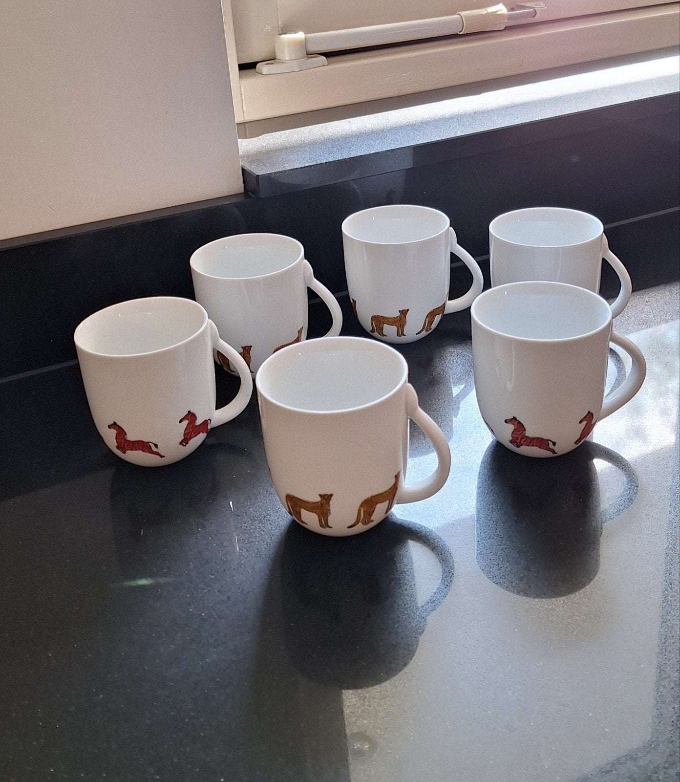 Set van 6 Fabienne Chapot Animaus de Cuisine mokken, Huis en Inrichting, Ophalen, Zo goed als nieuw