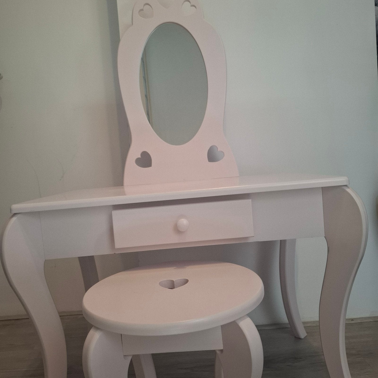Roze kaptafel met kruk meisjes, Ophalen, 50 tot 100 cm, Minder dan 100 cm