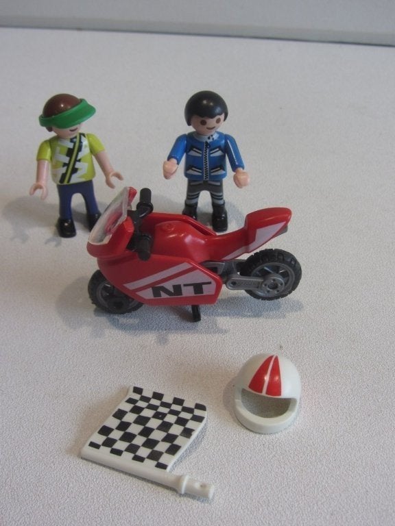 Playmobil Motorracer met vlaggenzwaaier – 4780, Ophalen of Verzenden, Gebruikt, Losse onderdelen