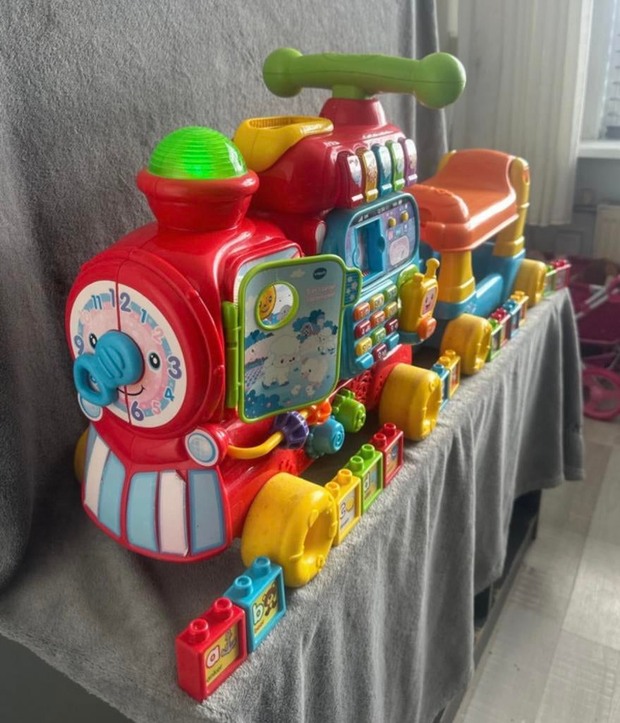 Vtech trein - 5 in 1 letterlocomotief, Kinderen en Baby's, Speelgoed | Vtech, Ophalen of Verzenden, Zo goed als nieuw, 6 maanden tot 2 jaar