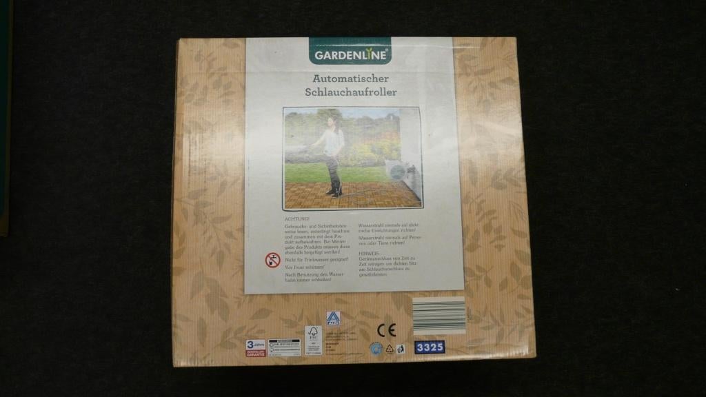 Automatische slanghaspel met muurbeugel Gardenline, Ophalen, Nieuw, Tuinslang