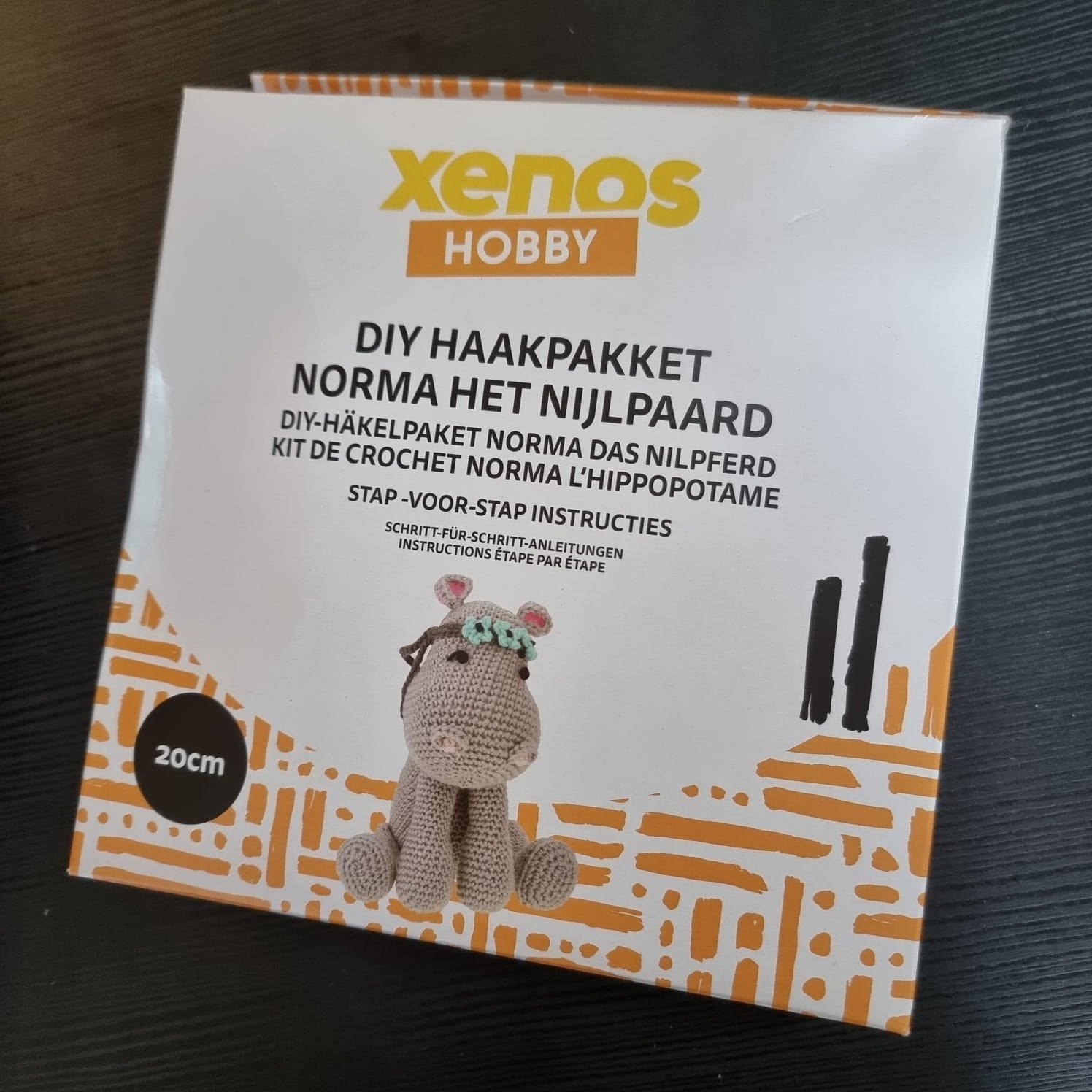 Xenos Hobby DIY Haakpakket Norma het Nijlpaard, Nieuw, Meerkleurig, Ophalen of Verzenden, Overige merken