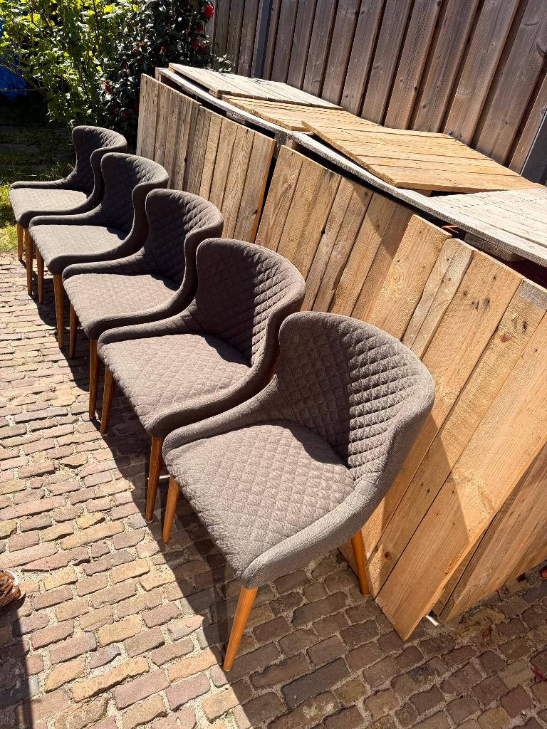 Stoelen | 5 Chairs Lifestyle home collection, Ophalen, Grijs, Vijf, Zes of meer stoelen