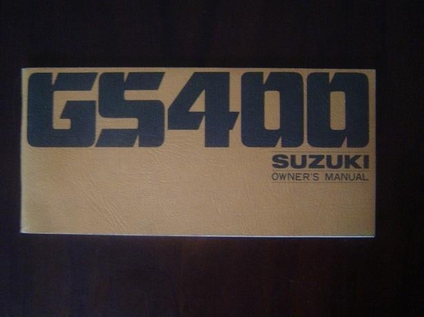 Suzuki GS400 1977 motorcycle owner's manual GS 400, Motoren, Handleidingen en Instructieboekjes, Ophalen of Verzenden, Suzuki