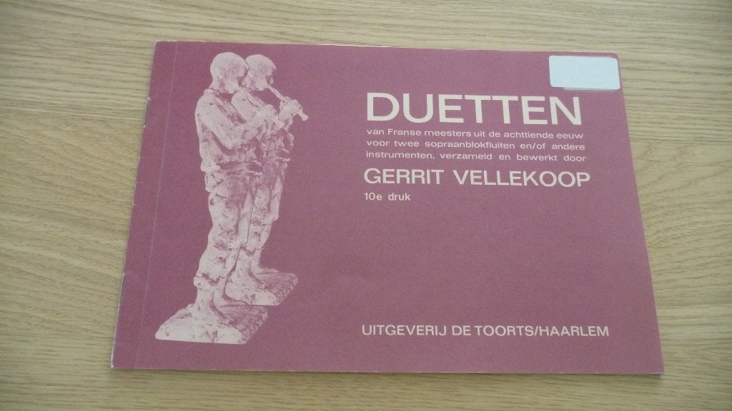 Duetten voor blokfluit, Klassiek, Les of Cursus, Ophalen of Verzenden, Zo goed als nieuw