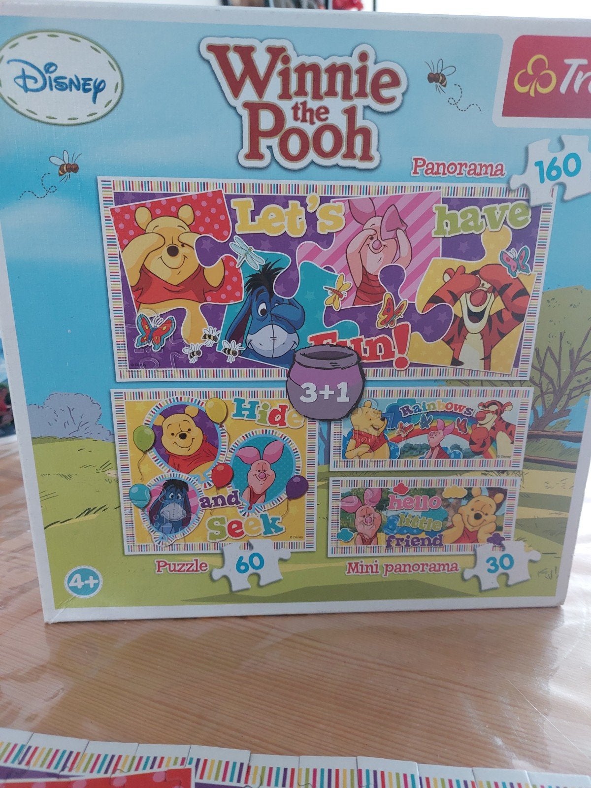 Disney Winnie de Poeh Puzzelset - 4 Puzzels in 1, Ophalen of Verzenden, Meer dan 50 stukjes, Gebruikt, 4 tot 6 jaar