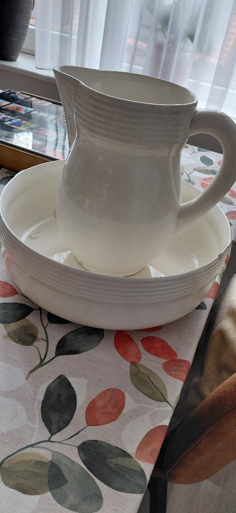 Vintage lampetset wit, Antiek en Kunst, Ophalen