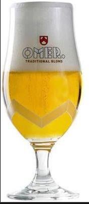 Nieuw OMER BIERGLAS 33 cl., Ophalen of Verzenden, Nieuw, Glas of Glazen, Overige merken