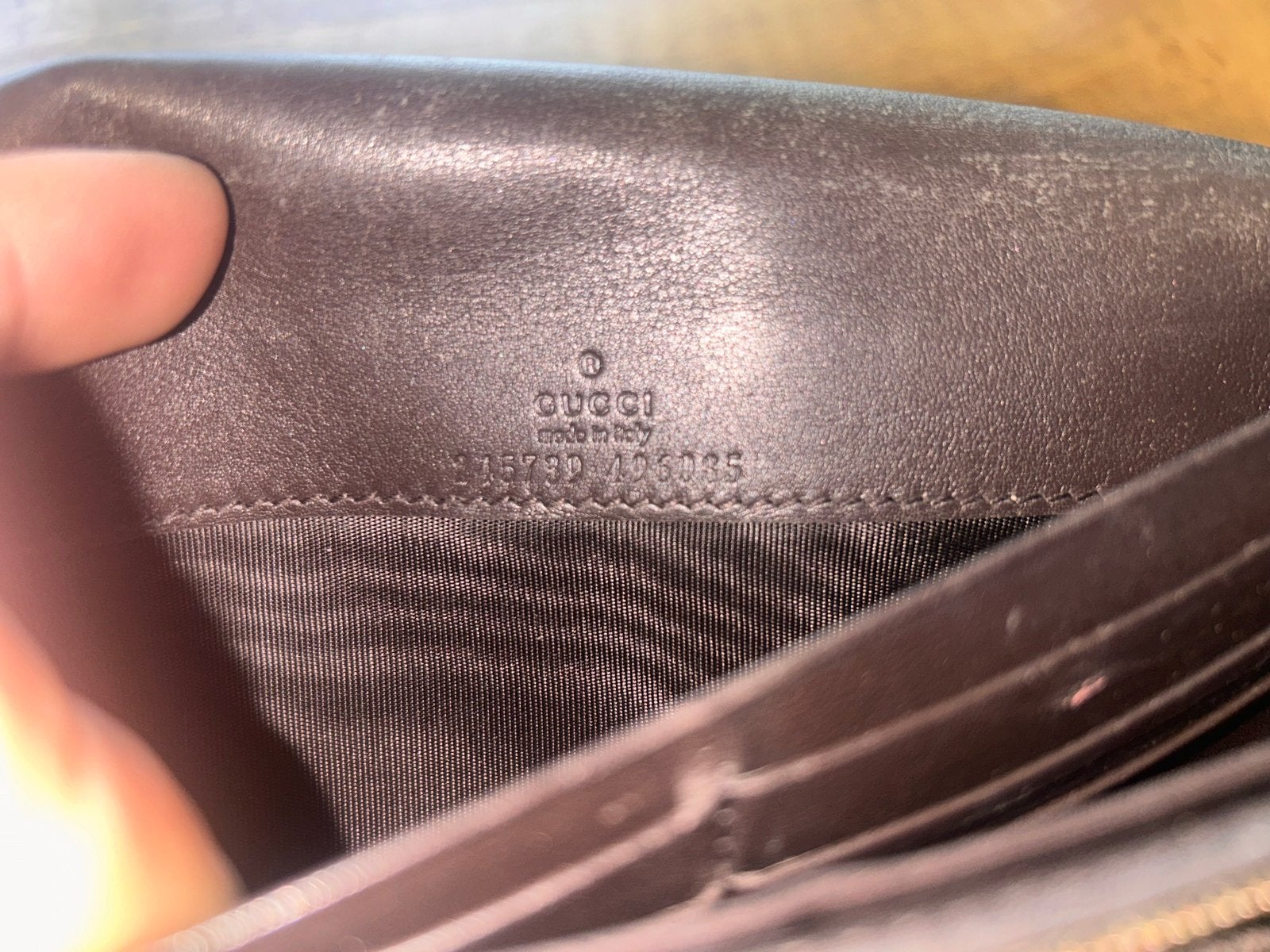 Gucci portemonnee van slangenleer authentiek, Overige merken, Gebruikt, Bruin, Ophalen of Verzenden