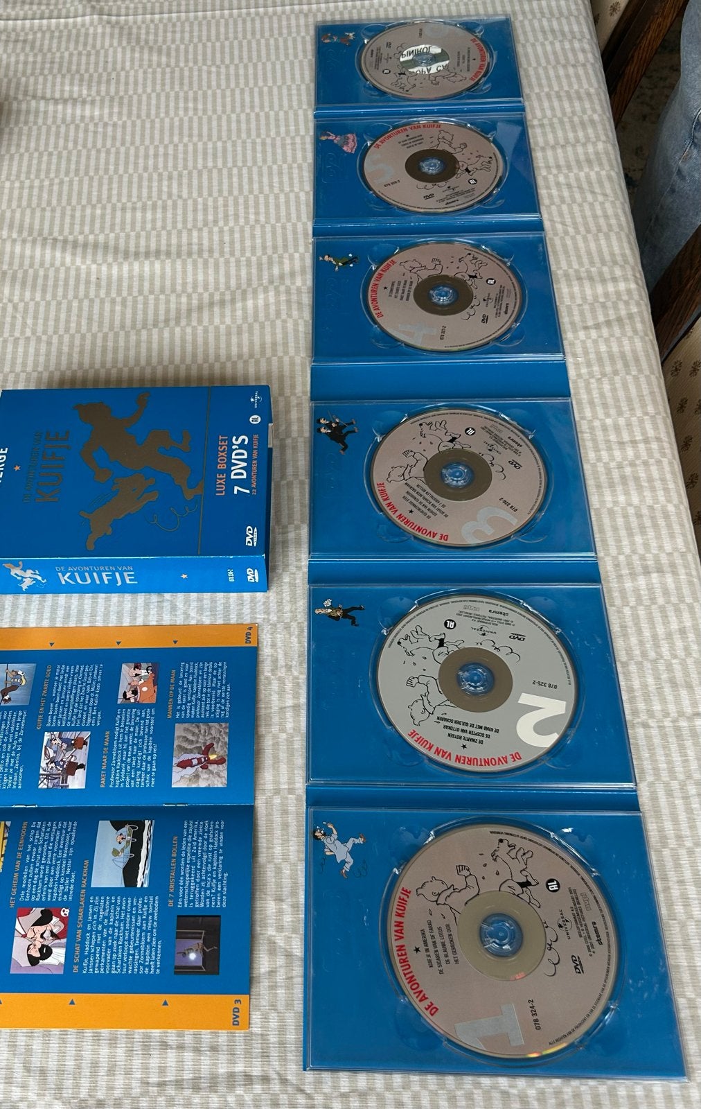 Kuifje Luxe Boxset - 7 DVD's - 22 Avonturen, Cd's en Dvd's, Europees, Gebruikt, Tekenfilm, Alle leeftijden