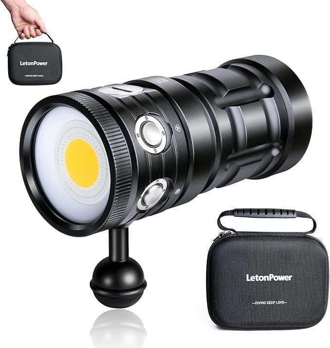 1x LetonPower Turbo S Duiklamp 10000 Lumen Video Licht, Ophalen of Verzenden, Zo goed als nieuw, Duiklamp