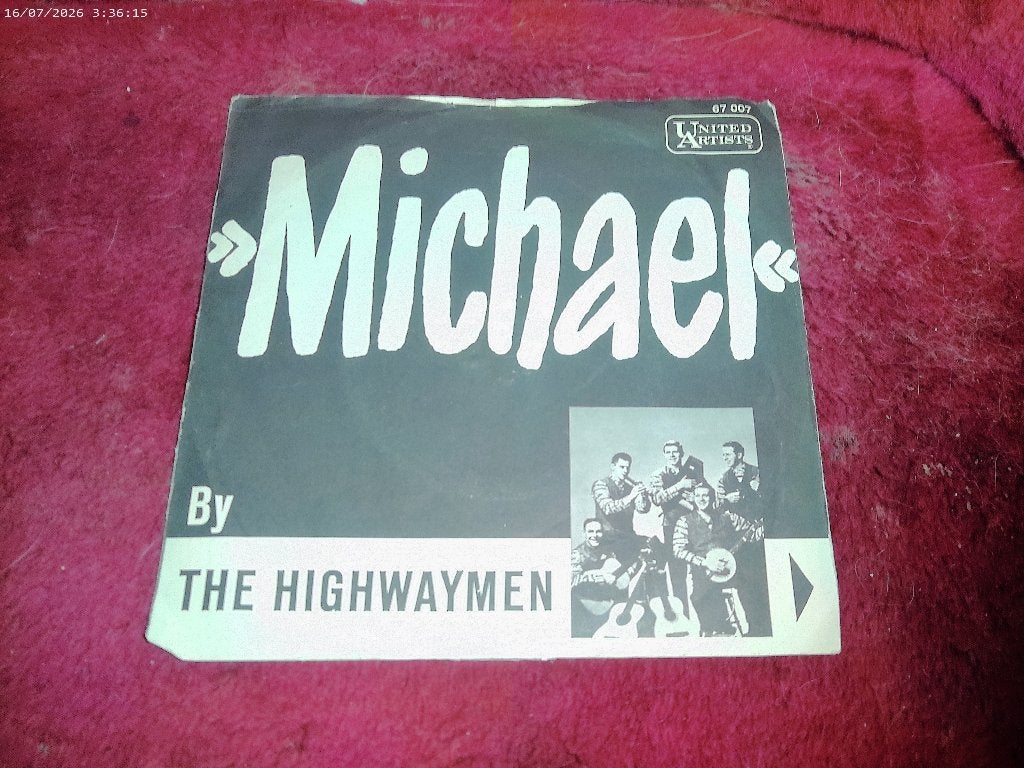 The Highwaymen - Michael, Gebruikt, Fotohoes, 7 inch, Ophalen of Verzenden