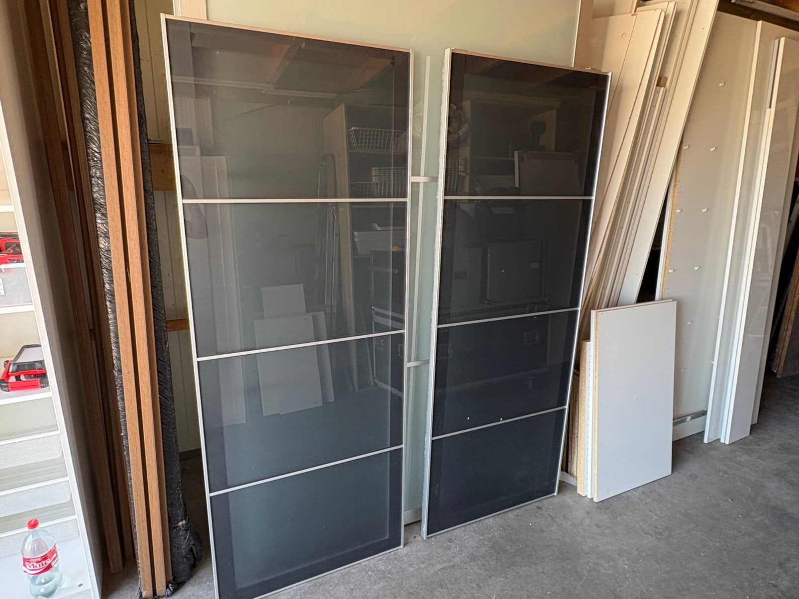 IKEA PAX Schuifdeuren met matglas, Ophalen, Gebruikt, 200 cm of meer, Glas