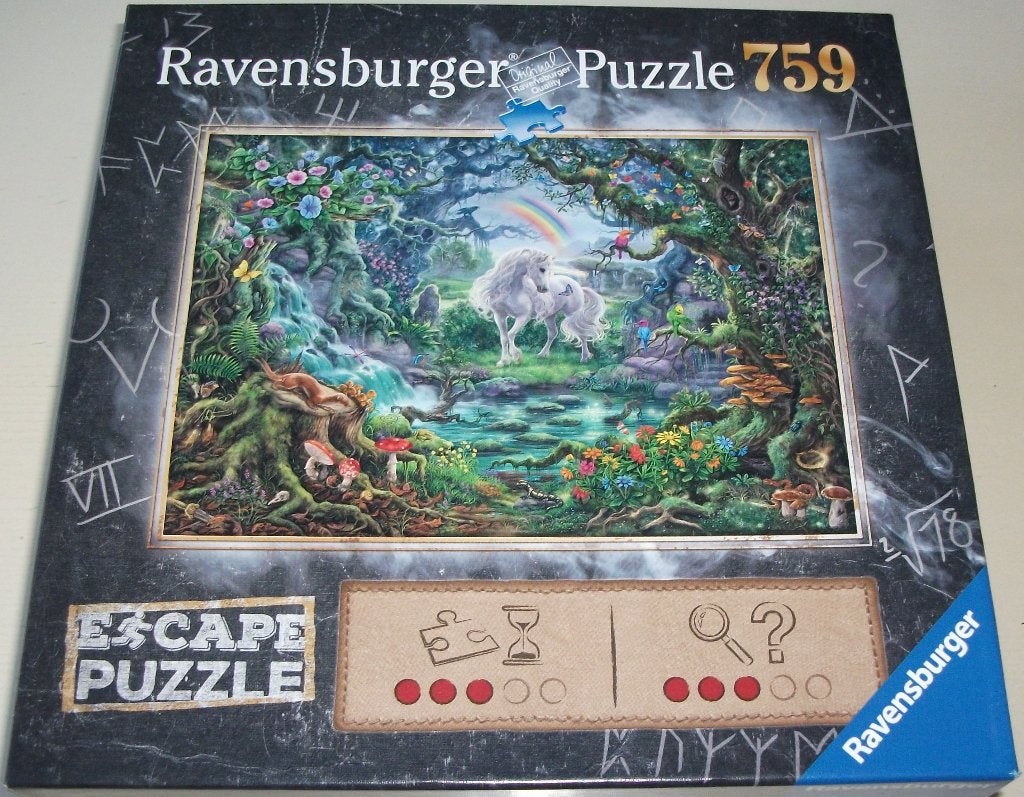 Puzzel *** DE EENHOORN *** Escape Puzzel *NIEUW*, Ophalen of Verzenden, 500 t/m 1500 stukjes, Nieuw, Legpuzzel