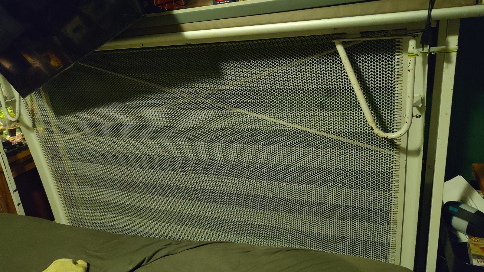 Opklapbed twijfelaar 120x190 cm zonder matras, rolgordijn, Ophalen, Gebruikt, Eenpersoons, 190 cm of minder