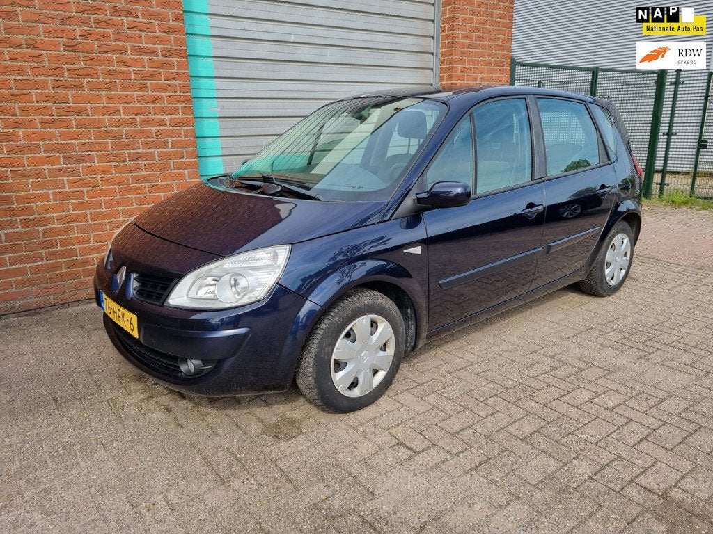 Renault Scénic 1.6-16V Business Line Clima! Bj:2008 NAP!, Auto's, Gebruikt, 1295 kg, 4 cilinders, Blauw