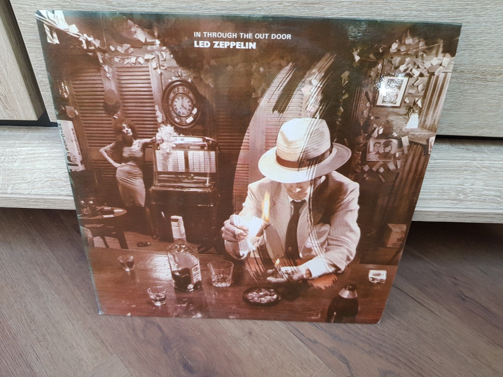 Led Zeppelin - In Through the Out Door LP (1979), Cd's en Dvd's, Ophalen, LP, Gebruikt, Hard Rock