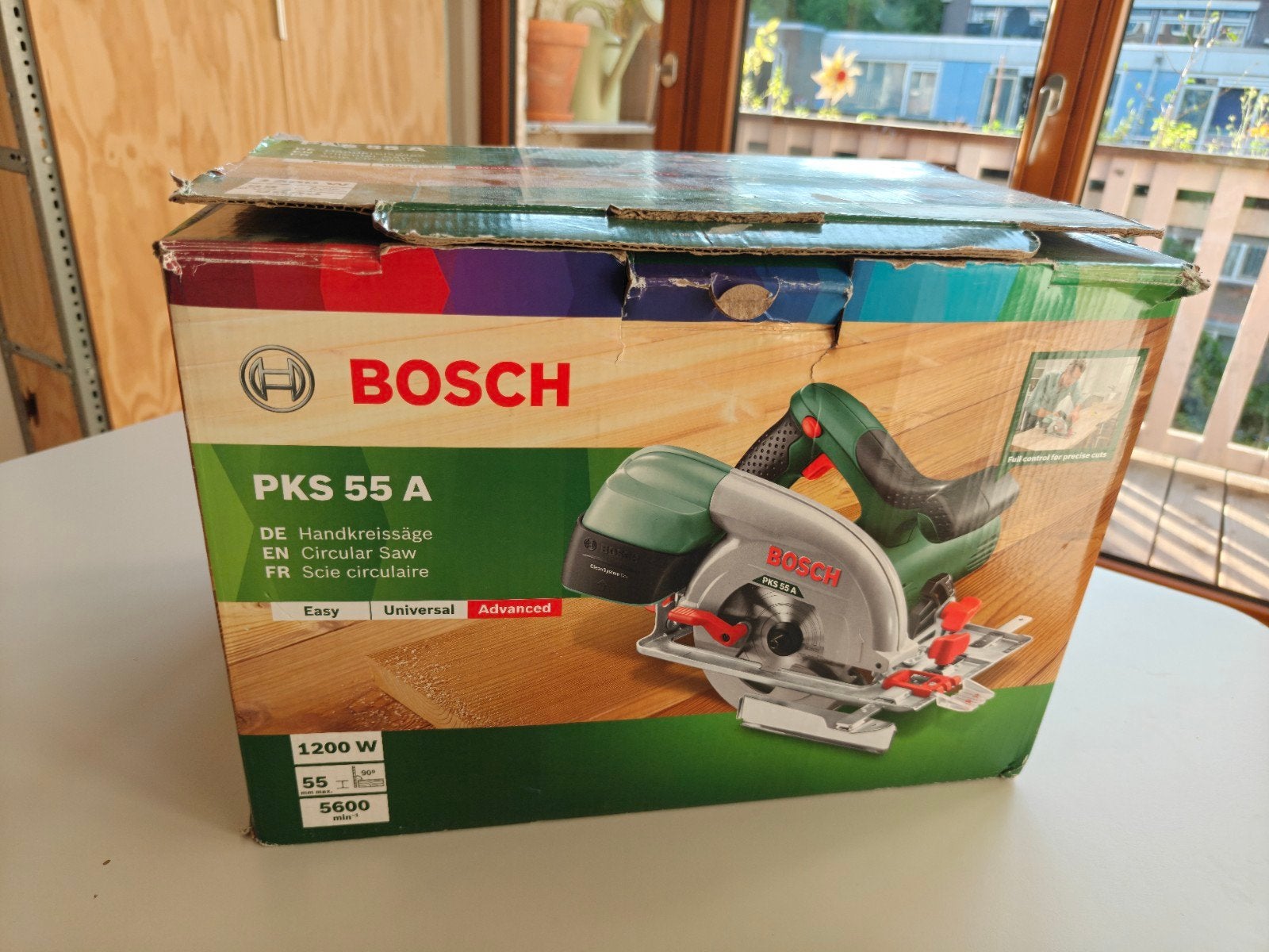 Bosch PKS 55 A Cirkelzaag, Ophalen, Cirkelzaag, Zo goed als nieuw, 30 tot 70 mm