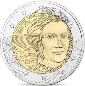 2 Euro Frankrijk 2018 - Simone Veil - UNC, Verzenden, Frankrijk, 2 euro, Losse munt