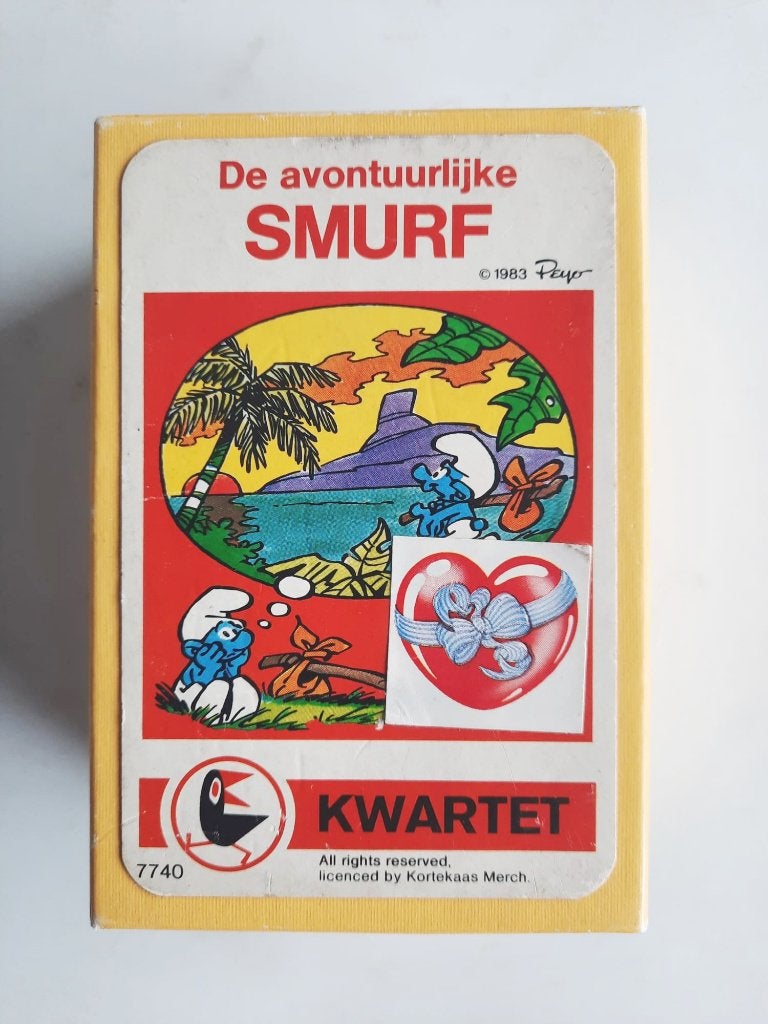 Raaf-kwartetspel De avontuurlijke smurf, Ophalen, Zo goed als nieuw, Verschillende Smurfen, Overige typen