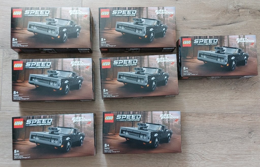 Lot 7 maal Lego Speed Champions 76912 Fast & Furious Dodge, Lego, Nieuw, Complete set, Ongeopend/sealed