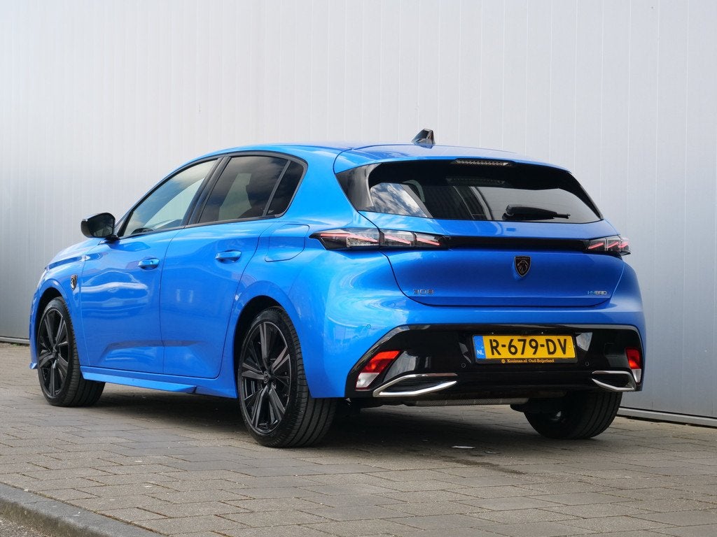 Peugeot 308 1.6 HYbrid 225pk GT Pack Business Automaat Focal, Auto's, Peugeot, 4 cilinders, Blauw, Bedrijf, Automatische klimaatregeling