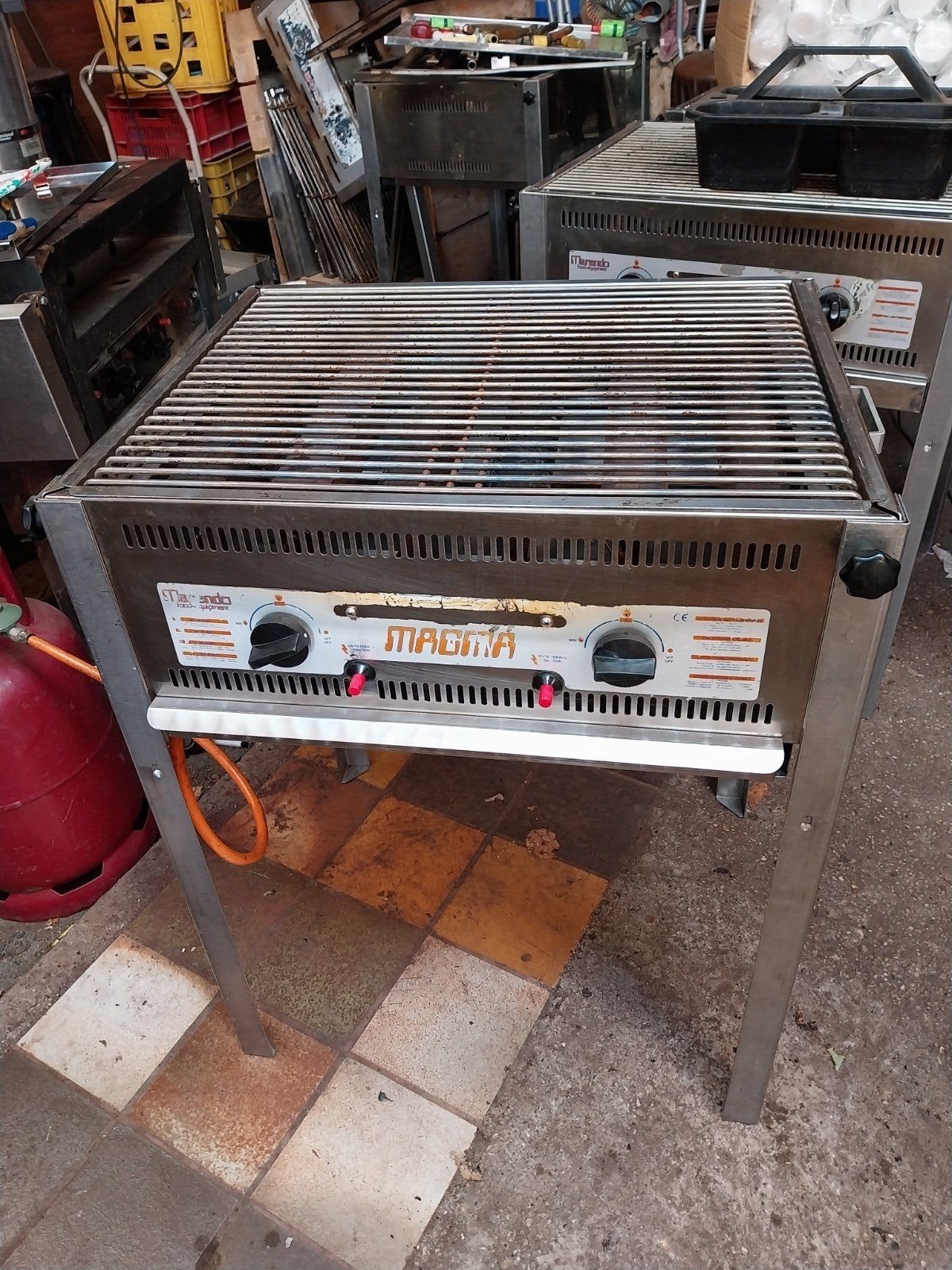 Professionele Magma gasbarbecue met onderstel, Ophalen, Gebruikt, Magma
