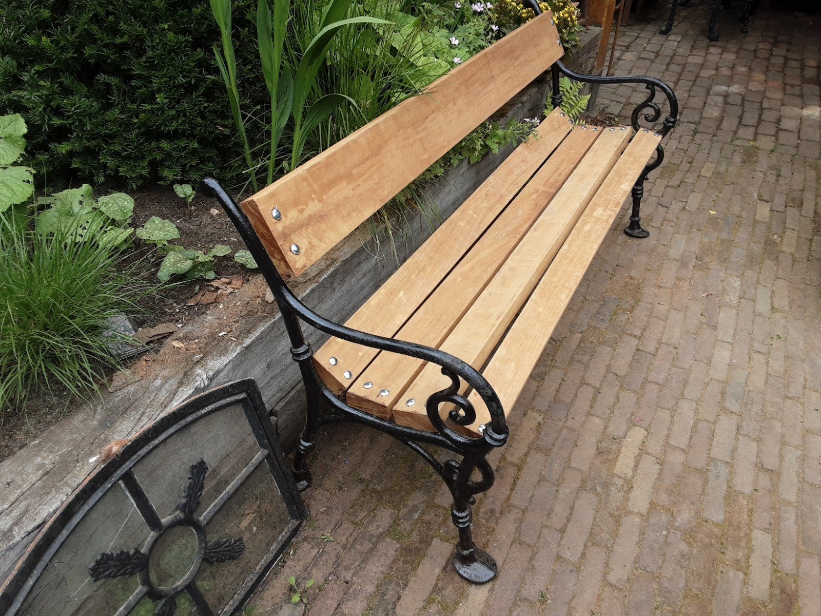 Gietijzeren tuinbank, Tuin en Terras, Ophalen, IJzer, Tuinhek