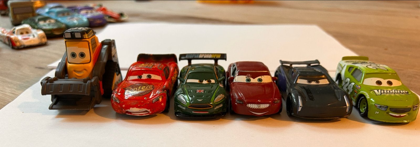 Disney Cars speelgoedauto's - set van 6, Kinderen en Baby's, Speelgoed | Speelgoedvoertuigen, Ophalen of Verzenden, Gebruikt