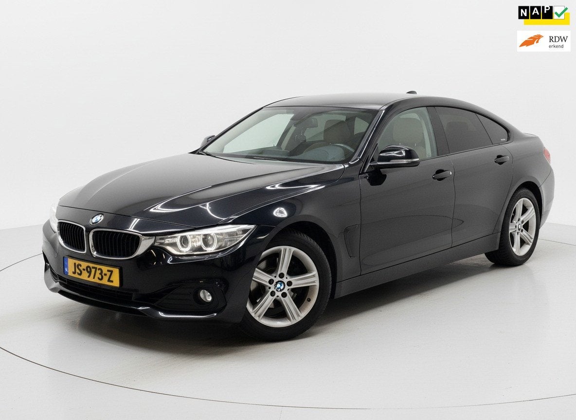 BMW 4-serie Gran Coupé 418i Centennial High Executive NAP, Gebruikt, Zwart, 19 km/l, 3 cilinders