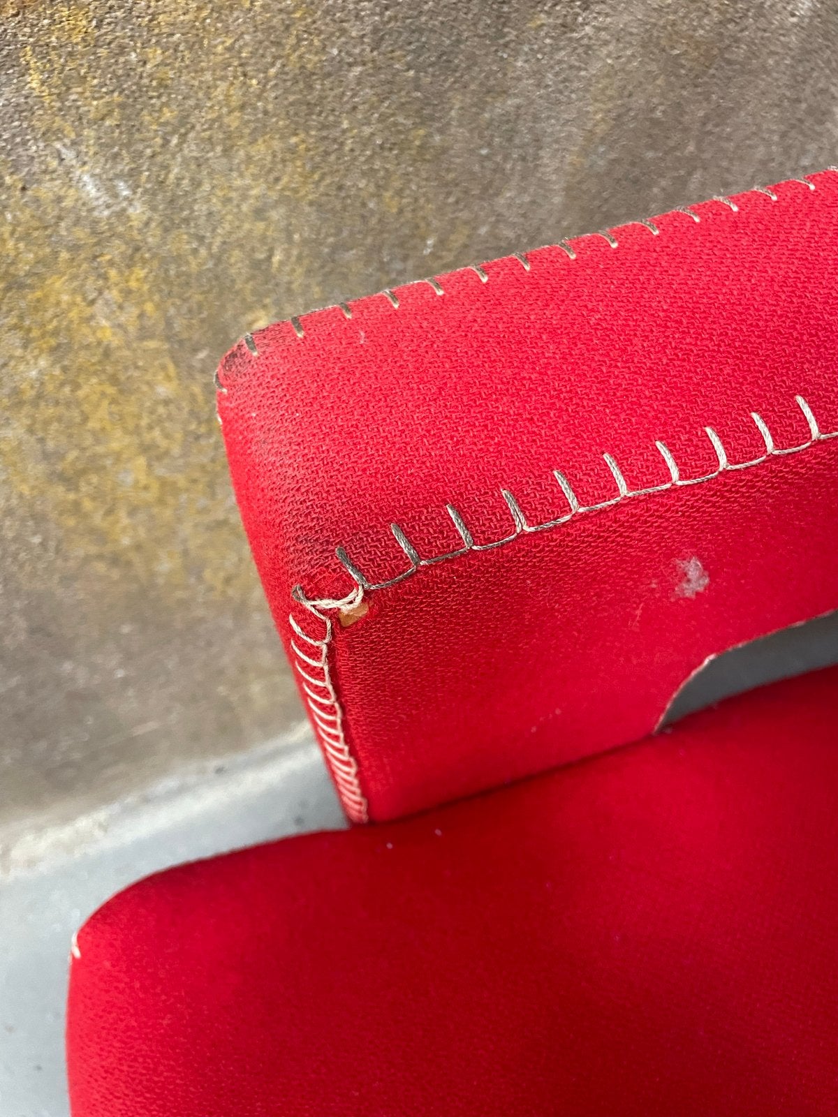 4x Cassina Utrecht Chair 637, G. Rietveld, Rood, Ophalen, Gebruikt, Vier, Stof