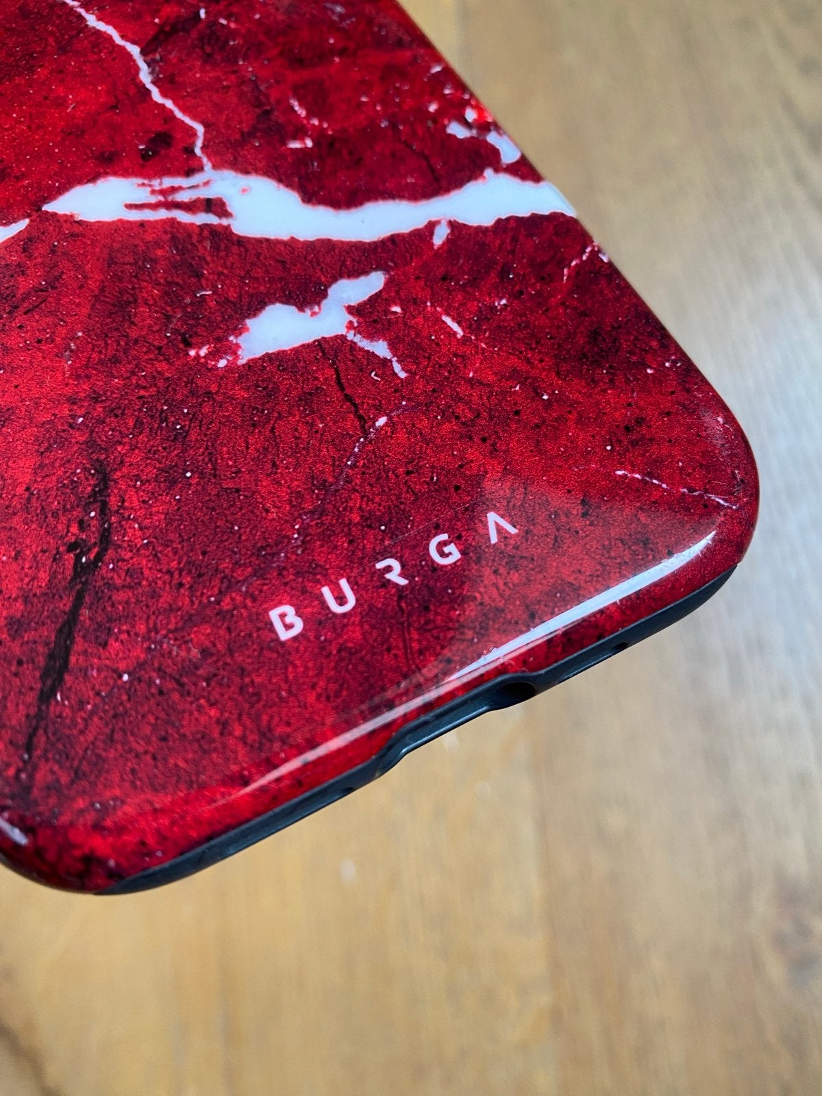 Burga iPhone 12 Hoesje - Rood Marmer Design, Telecommunicatie, Mobiele telefoons | Hoesjes en Frontjes | Apple iPhone, Zo goed als nieuw