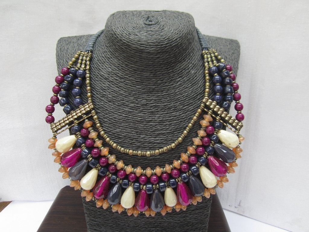 Vintage Didi kralen ketting. 6877#, Ophalen of Verzenden, Gebruikt, Overige materialen