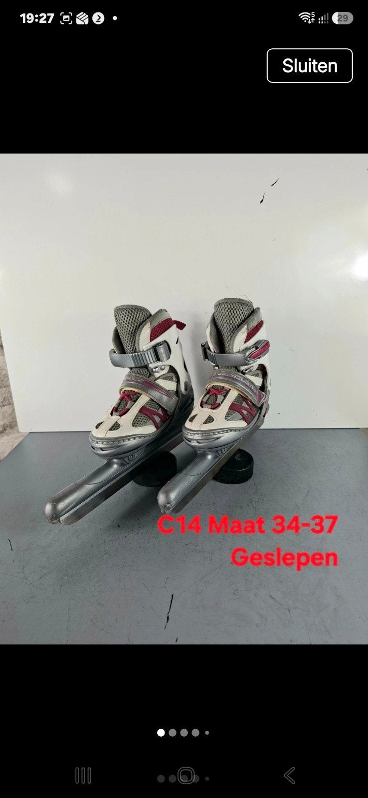 Nijdam verstelbare schaatsen maat 34-37, Sport en Fitness, Gebruikt, Combinoren, Ophalen of Verzenden, Nijdam