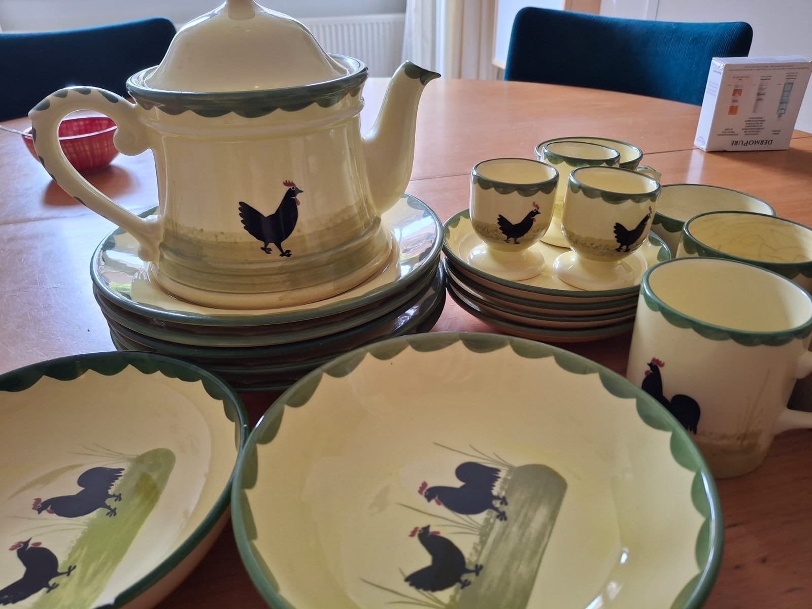 Zeller Servies Kip en Haan - Ontbijtset, Ophalen, Gebruikt, Overige stijlen, Aardewerk