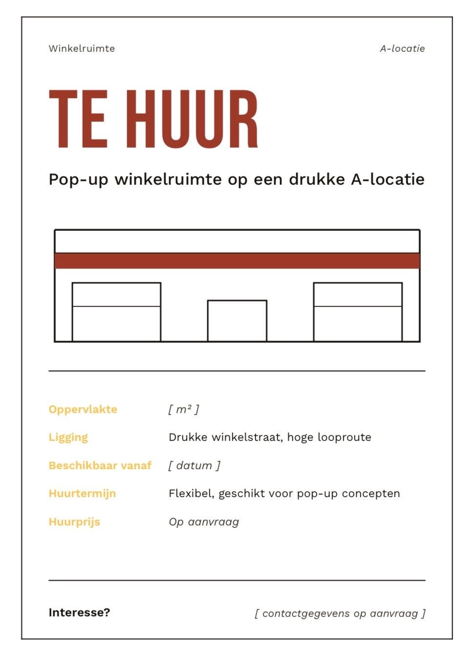 Pop-Up Winkelruimte A-locatie Amsterdam West, Ophalen