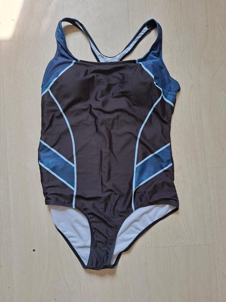 Nieuw dames badpak - Zwart met blauwe accenten, Zwart, Nieuw, Badpak, Ophalen of Verzenden