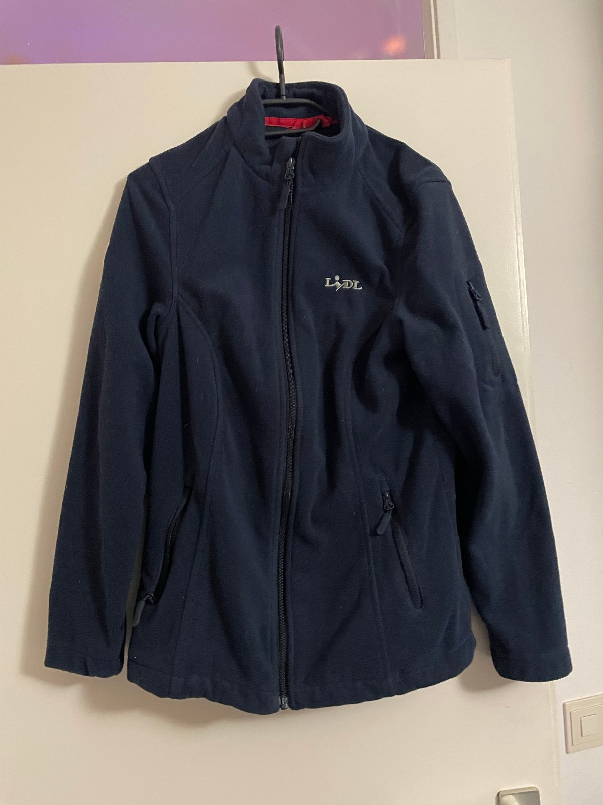 Lidl fleecejack - Donkerblauw met logo - Maat S, Ophalen of Verzenden, Zo goed als nieuw, Maat 36 (S), Blauw